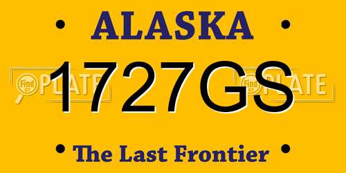 1727GS Alaska License Plate