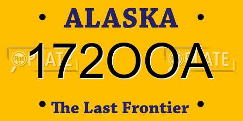 172OOA Alaska License Plate