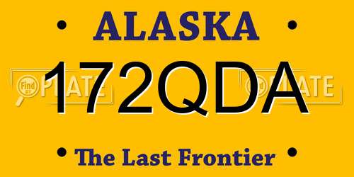 172QDA Alaska License Plate