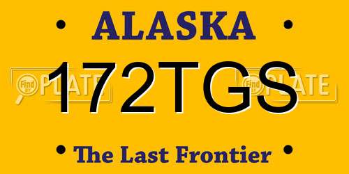 172TGS Alaska License Plate
