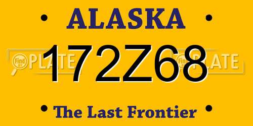 172Z68 Alaska License Plate