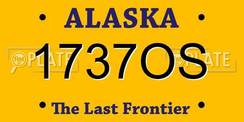 1737OS Alaska License Plate