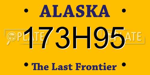 173H95 Alaska License Plate