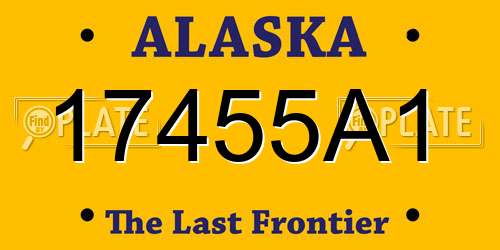 17455A1 Alaska License Plate