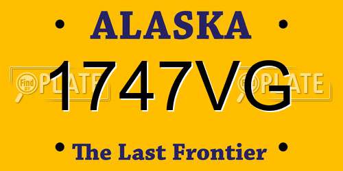 1747VG Alaska License Plate