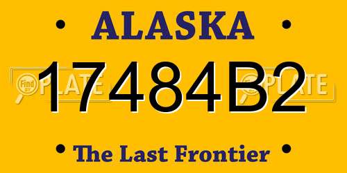 17484B2 Alaska License Plate