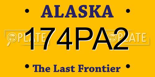 174PA2 Alaska License Plate