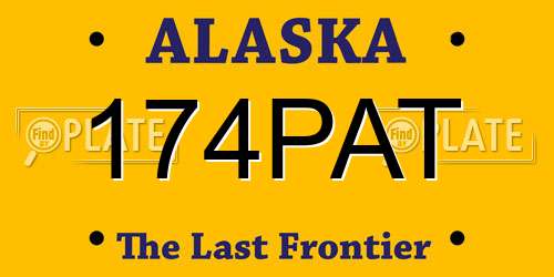 174PAT Alaska License Plate