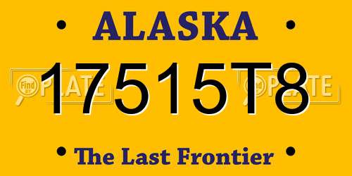 17515T8 Alaska License Plate