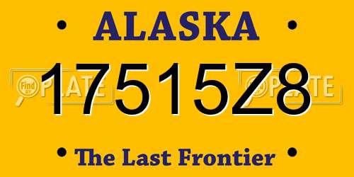 17515Z8 Alaska License Plate