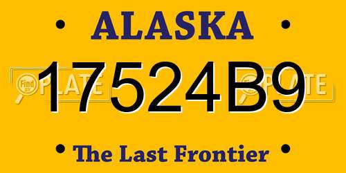 17524B9 Alaska License Plate