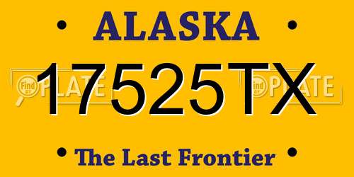 17525TX Alaska License Plate