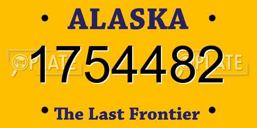 1754482 Alaska License Plate