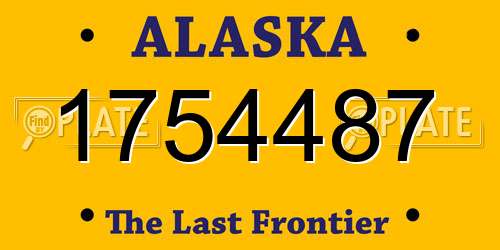 1754487 Alaska License Plate