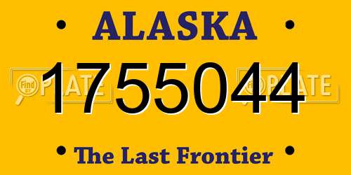 1755044 Alaska License Plate