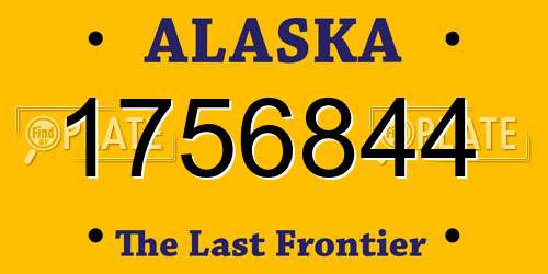 1756844 Alaska License Plate