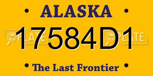 17584D1 Alaska License Plate