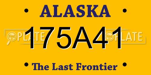 175A41 Alaska License Plate