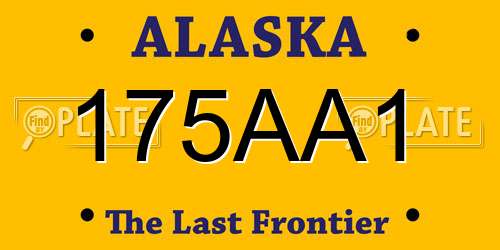 175AA1 Alaska License Plate