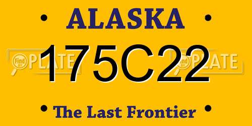 175C22 Alaska License Plate