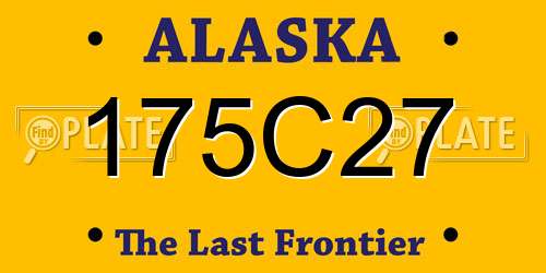 175C27 Alaska License Plate