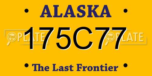 175C77 Alaska License Plate