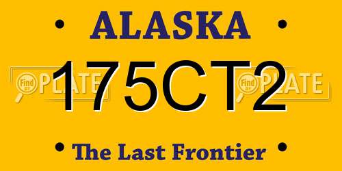175CT2 Alaska License Plate