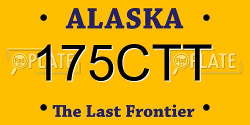175CTT Alaska License Plate