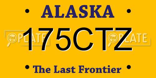 175CTZ Alaska License Plate
