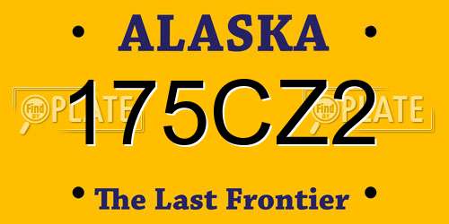 175CZ2 Alaska License Plate
