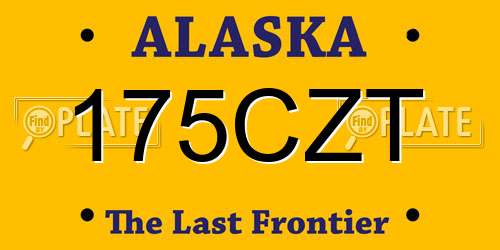 175CZT Alaska License Plate