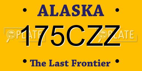 175CZZ Alaska License Plate