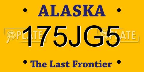 175JG5 Alaska License Plate