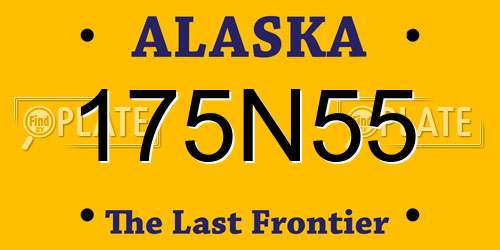 175N55 Alaska License Plate