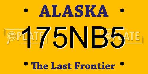 175NB5 Alaska License Plate