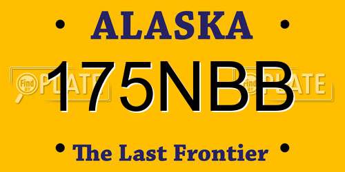 175NBB Alaska License Plate