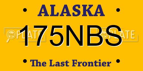 175NBS Alaska License Plate