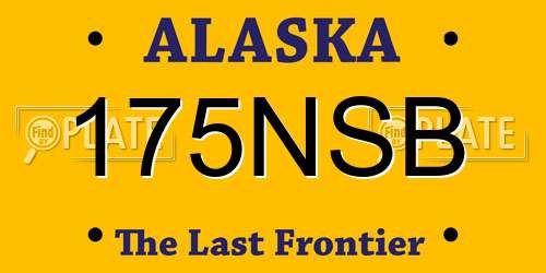 175NSB Alaska License Plate