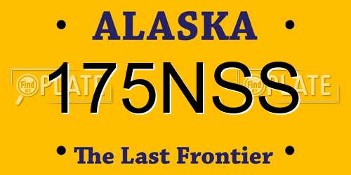 175NSS Alaska License Plate
