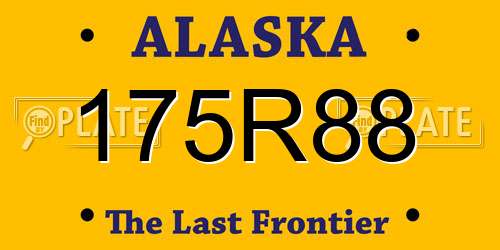 175R88 Alaska License Plate