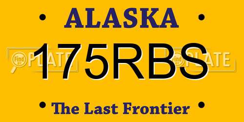 175RBS Alaska License Plate