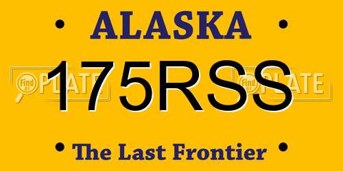 175RSS Alaska License Plate