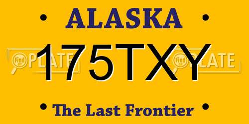 175TXY Alaska License Plate