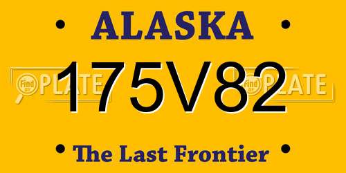 175V82 Alaska License Plate