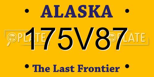 175V87 Alaska License Plate