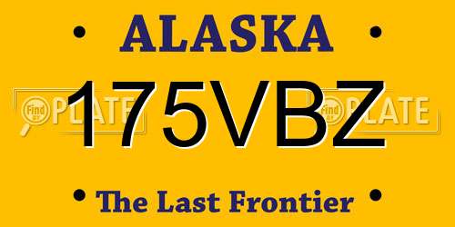 175VBZ Alaska License Plate