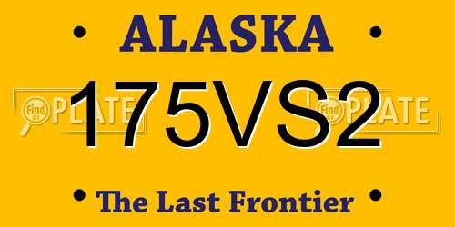 175VS2 Alaska License Plate