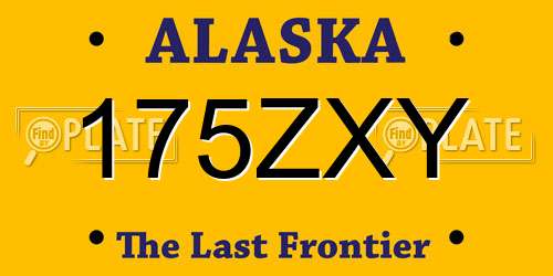 175ZXY Alaska License Plate