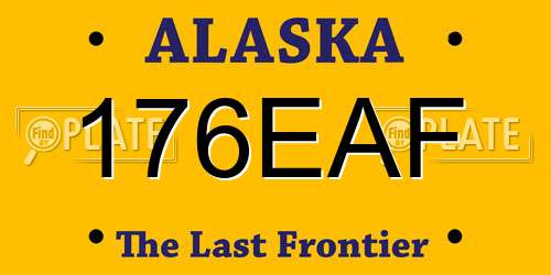 176EAF Alaska License Plate