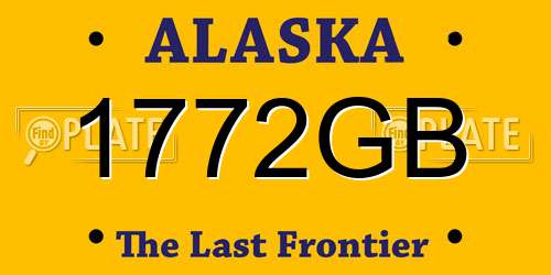 1772GB Alaska License Plate